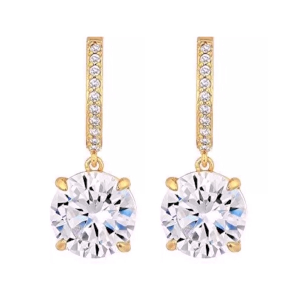 KATE SPADE • Gold Bright Ideas Hoop Huggies Earrings - Picture 3 of 6